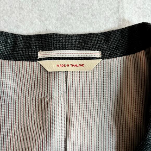 Brooks Brothers Suit Jacket Mens 42L Blue Gray Red Fleece Tollegno 1900 Wool - Picture 7 of 10